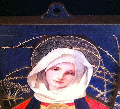 Madonna And Child 3D Wood Laser Cut 4x6in Plaque