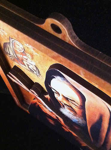 St. Pio 3D Laser Cut Wood Plaque 4x6 inches