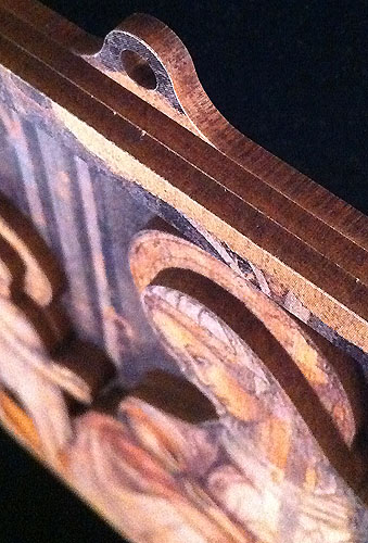 St. Anne 3D Laser Cut Wood Plaque 4x6 inches