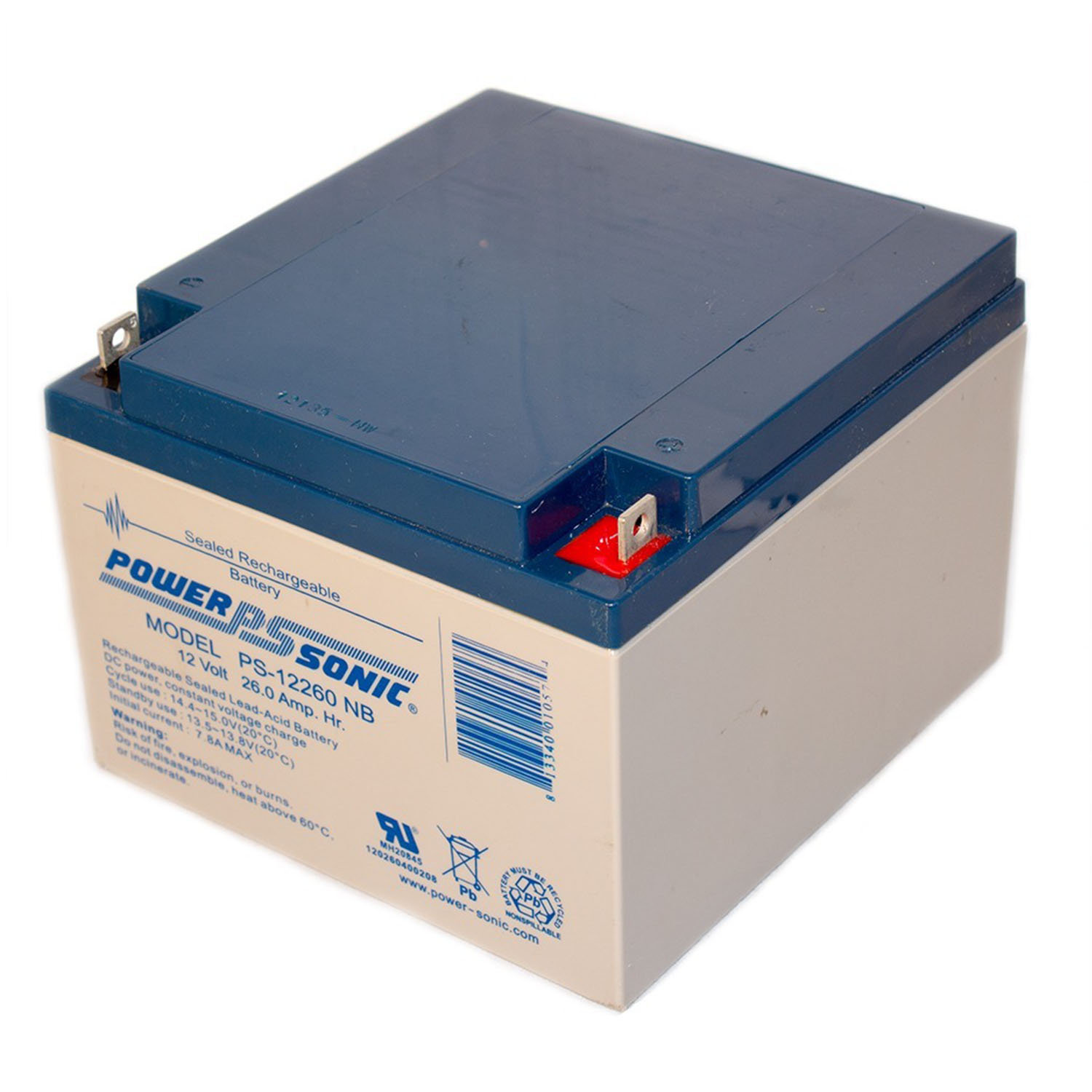 PS-12260 12V-26AMP W/ NUTS  BOLTS 12 VOLT SLA BATTERY