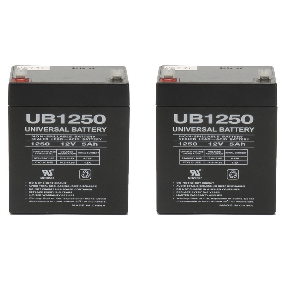 NP5-12 Home Alarm Battery 12v 5ah SLA UB1250 PACK OF 2
