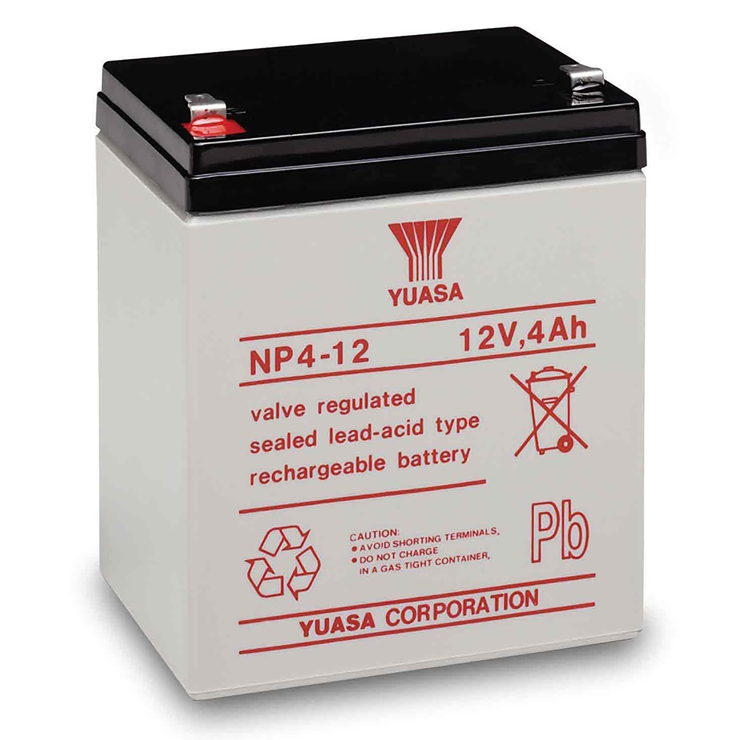 Yuasa NP4-12 12 Volt 4 Amp Sealed Lead Acid Battery