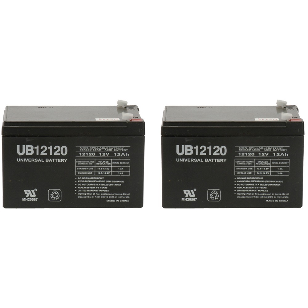 12V 12Ah Battery for Secutron MR-2900/MR-2920 Fire Control Panel - 2 Pack