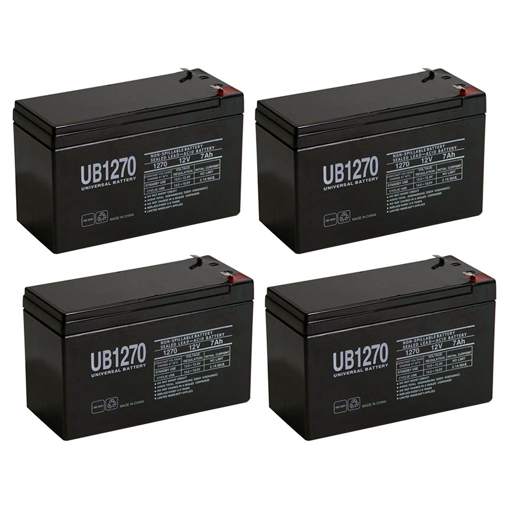REPLACEMENT for GP1272 F2 GP 1272 BATTERY 12V 28W 7.2AH  - 4 Pack