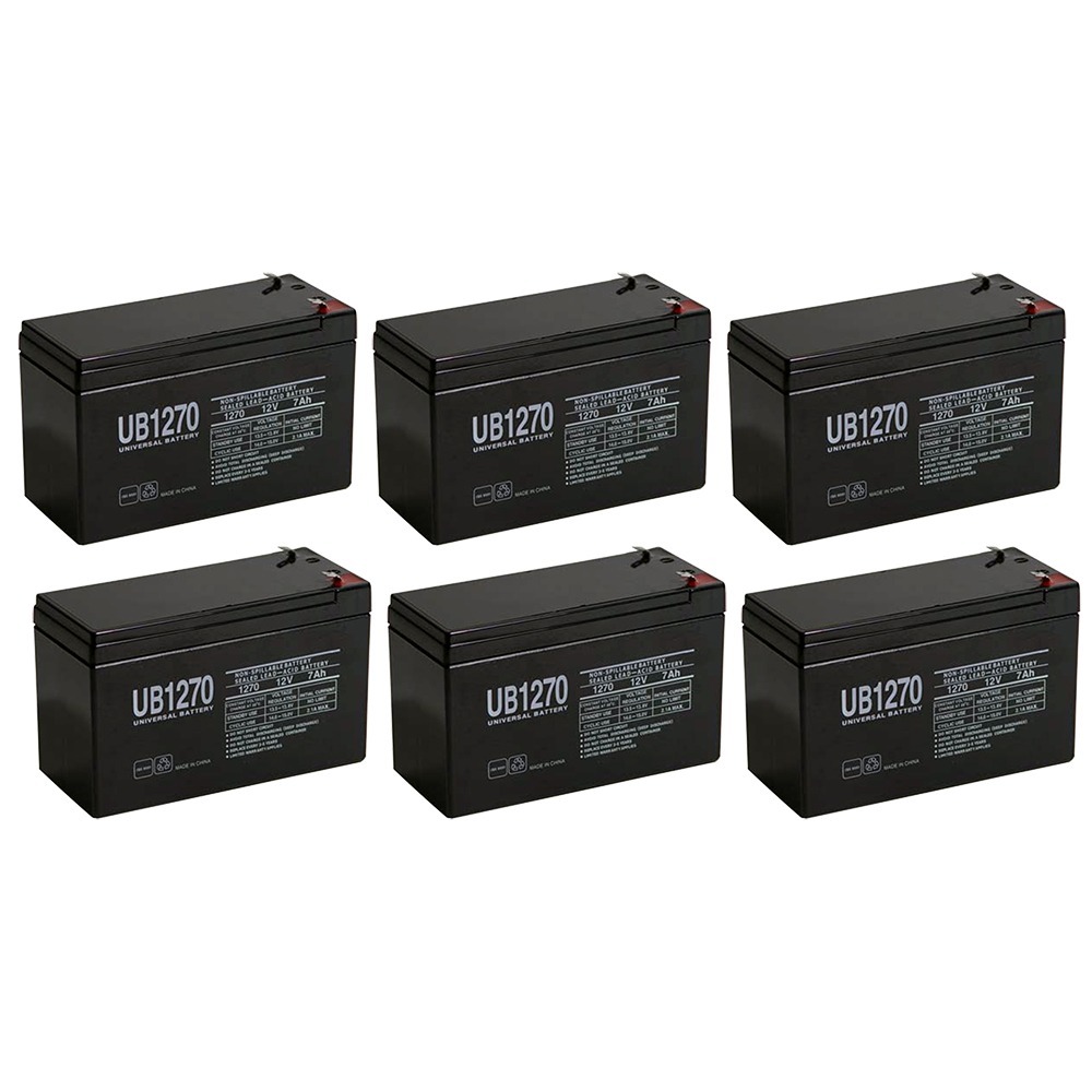 REPLACEMENT for GP1272 F2 GP 1272 BATTERY 12V 28W 7.2AH  - 6 Pack