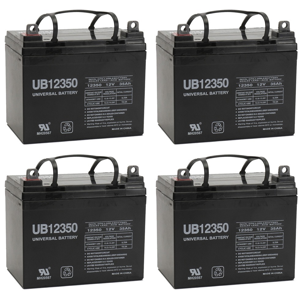 12V 35AH SLA Replacement Battery Compatible with Burke Mobility Passport Plus - 4 Pack
