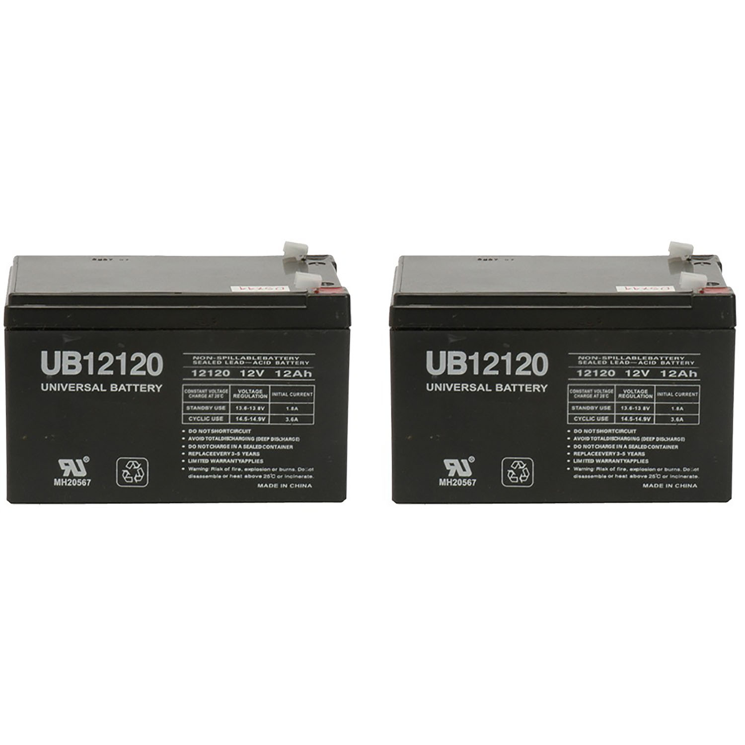 12V 12Ah F2 SLA Battery for Honeywell HP300ULX Power Supply - 2 Pack