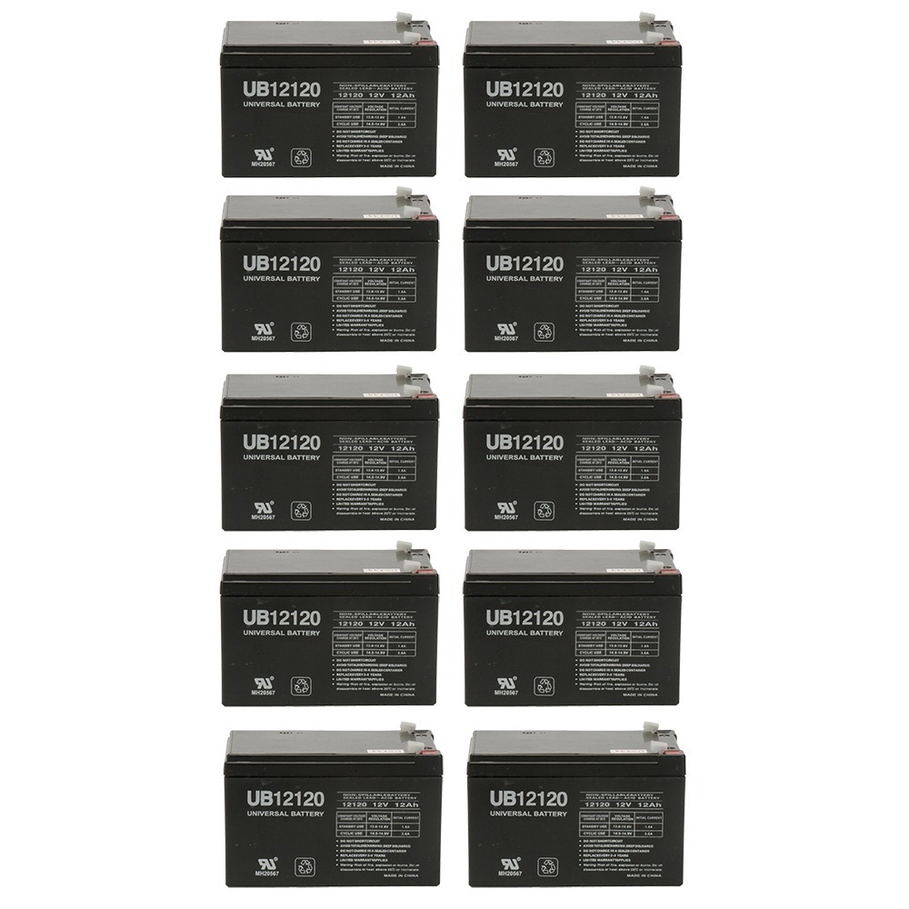 12V 12Ah F2 NEW BATTERY FOR EZIP SCOOTER 750, 900, 1000 - 10 Pack