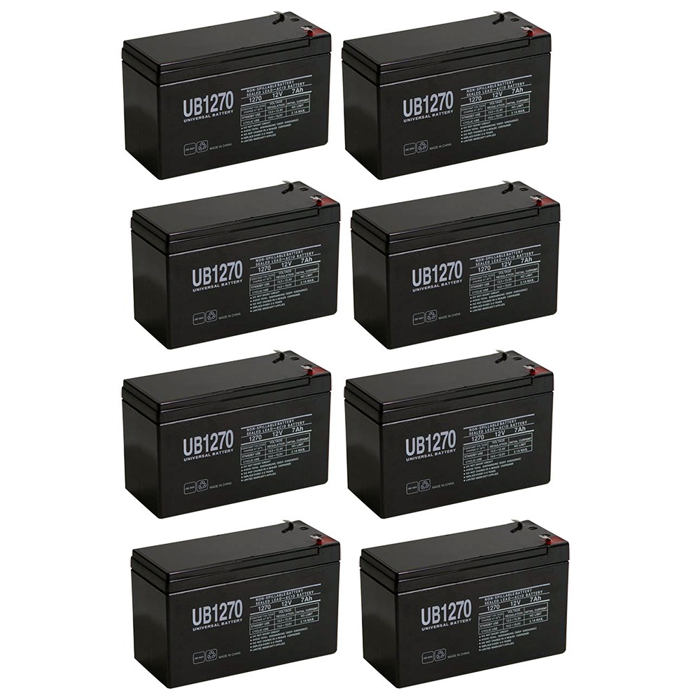 Replacement for APC Back-UPS XS1500 XS 1500 12V 7Ah Battery - 8 Pack