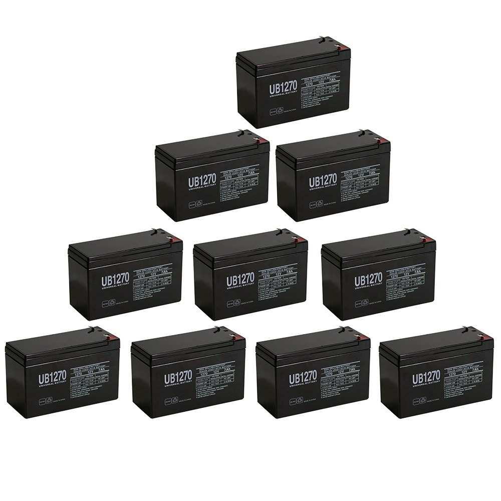 12V 7Ah SLA Battery for Powerware 9120 700-3000VA UPS - 10 Pack