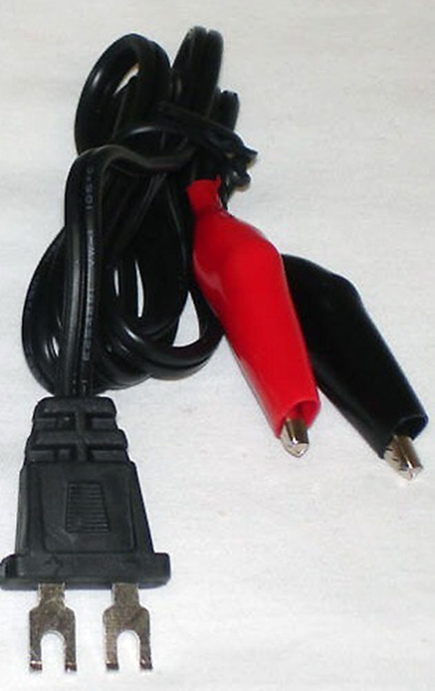 12V Charger cord with alligator clips 