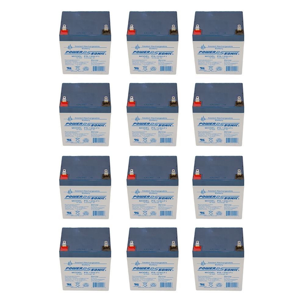 PS-1250 12V 5AH SLA Battery 12 VOLT - PACK OF 12 BATTERIES