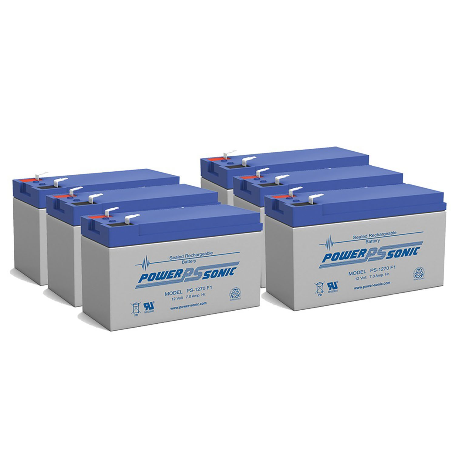 12V 7Ah SLA Replacement Battery Compatible with APC Smart-UPS BACK-UPS BK BP CS RBC 2 RBC2 - 6 Pack