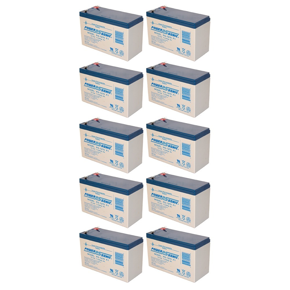 PS-1270 - POWER-SONIC 12V 7AH SLA BATTERY - PACK OF 10