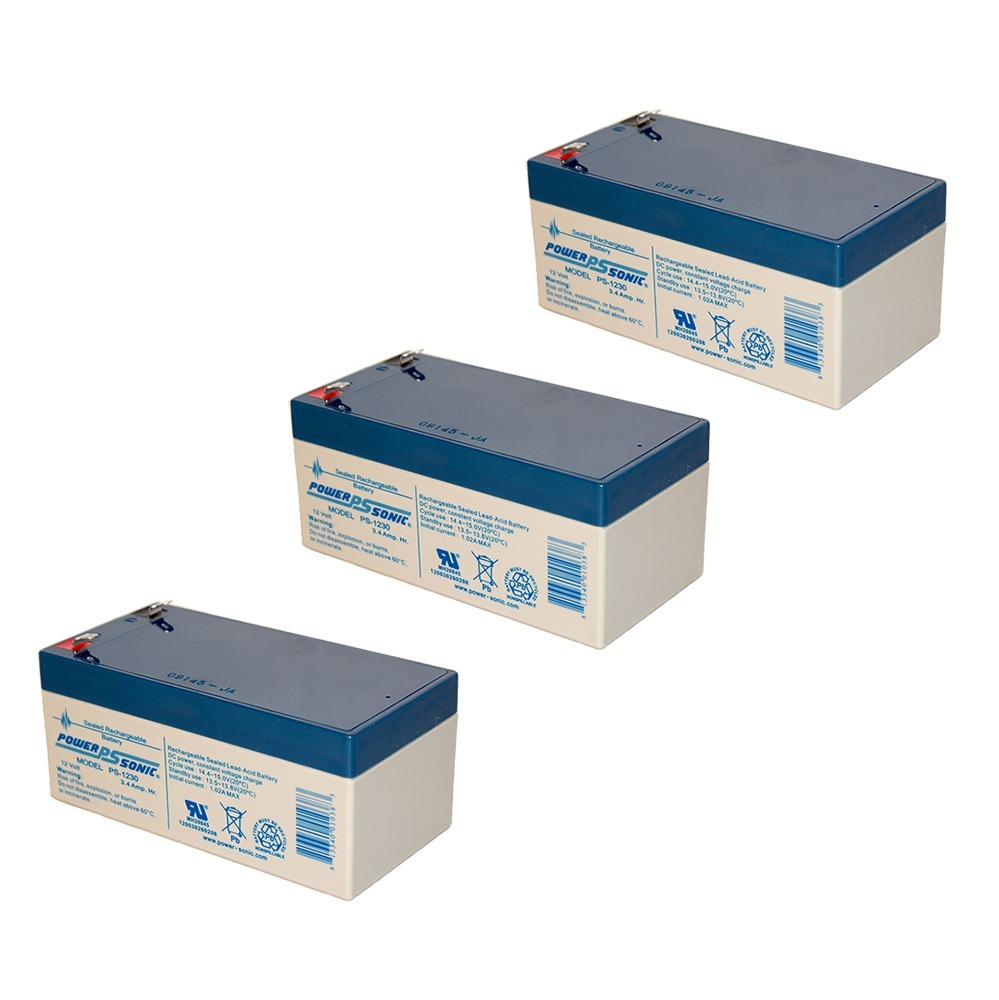 12V 3AH SLA Battery 12 VOLT PS-1230 - PACK OF 3