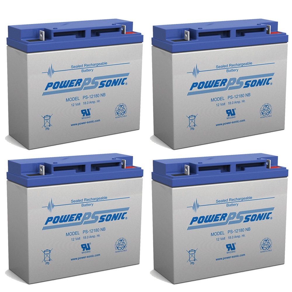 12V 18AH SLA Replacement Battery Compatible with RBC7 RBC7J RVC11 SmartUPS - 4 Pack