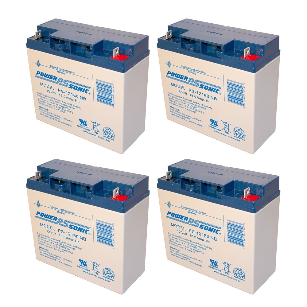 PS-12180NB 12v 18Ah Lead Acid Battery 12VOLT - PACK OF 4