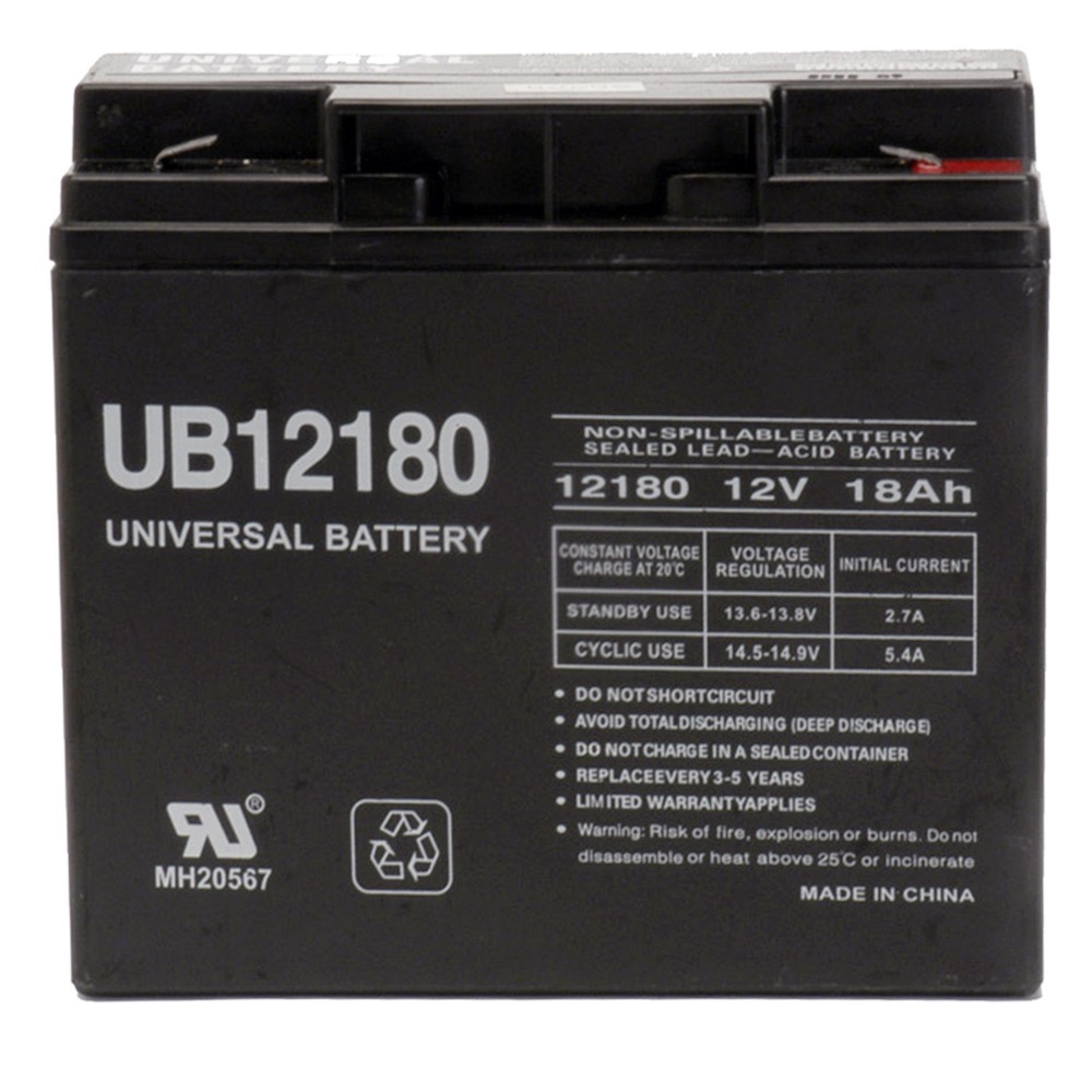 12 Volt - 18 Ah - F2 Terminal - UB12180 F2 - AGM Battery - UPG 40648