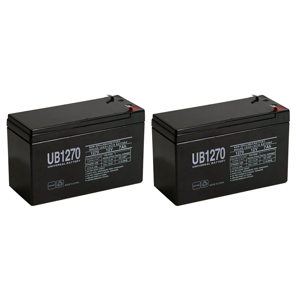 12V 7Ah SLA Battery for Fireworx EBPS6A Remote Power Supply - 2 Pack