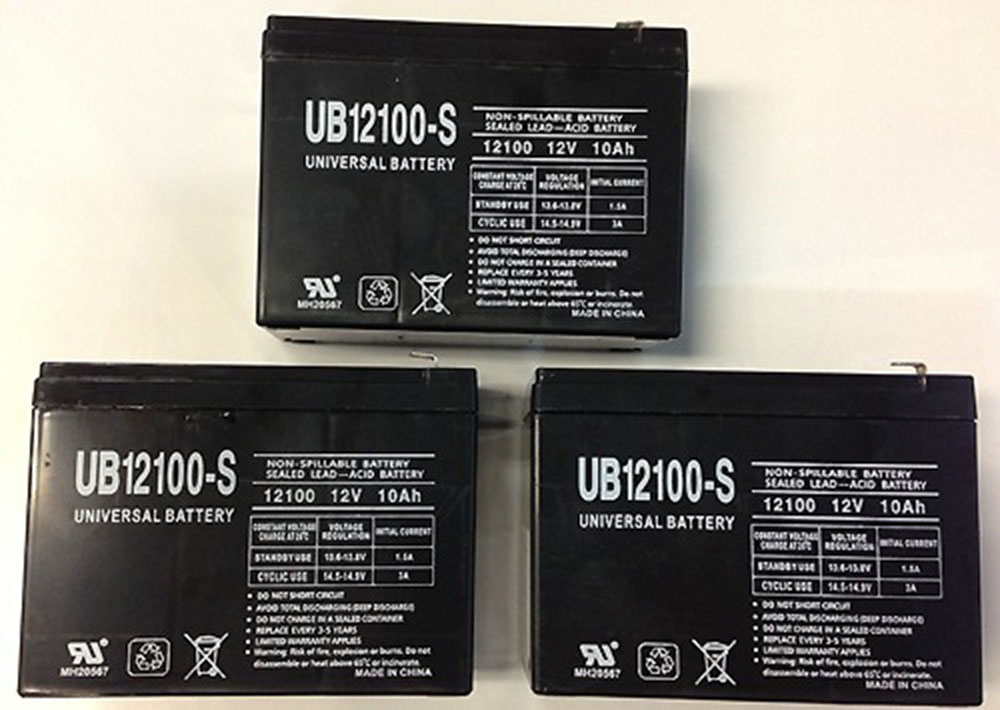 12V 10AH Sealed Lead Acid Battery for RBC4 RBC6 D5775 BP1000 Scooter - 3 Pack