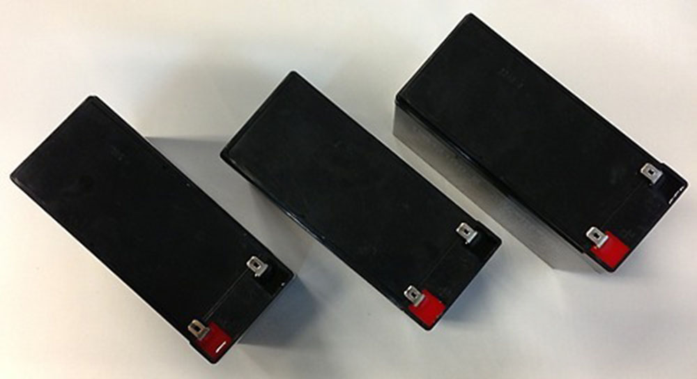 12V 10AH SLA BATTERY  .250 F2 FAST ON TAB TERMINALS - PACK OF 3