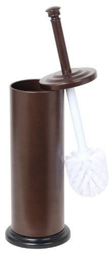 Blue Donuts Bronze Toilet Brush with Holder and cup insert to catch water and prevent water damage and leakage