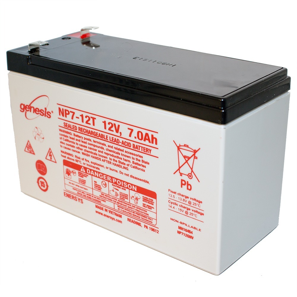 Genesis NP7-12T F2 12V 7AH SEALED LEAD ACID BATTERY F2