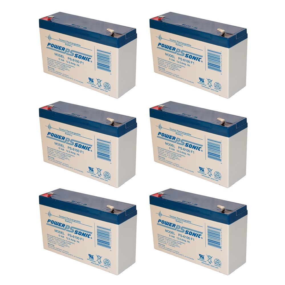 PS-6100 SLA BATTERY 6V 12AH .187 TT - Pack of 6