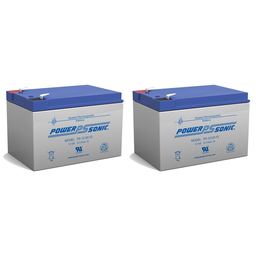12V 12Ah F2 NEW BATTERY FOR EZIP SCOOTER 750, 900, 1000 - 2 Pack