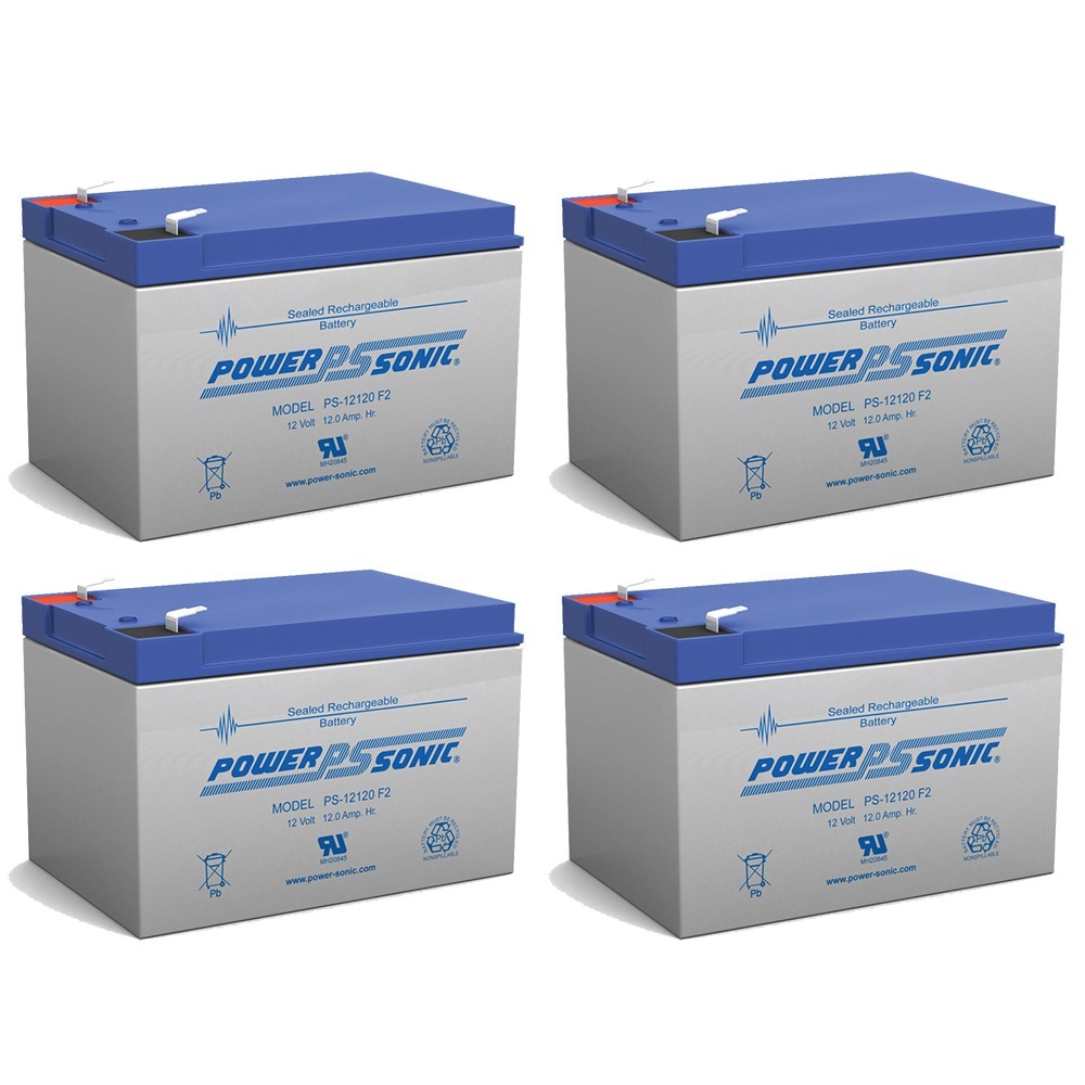 New 12V 12AH Sealed Lead Acid Replacement Battery - 4 Pack