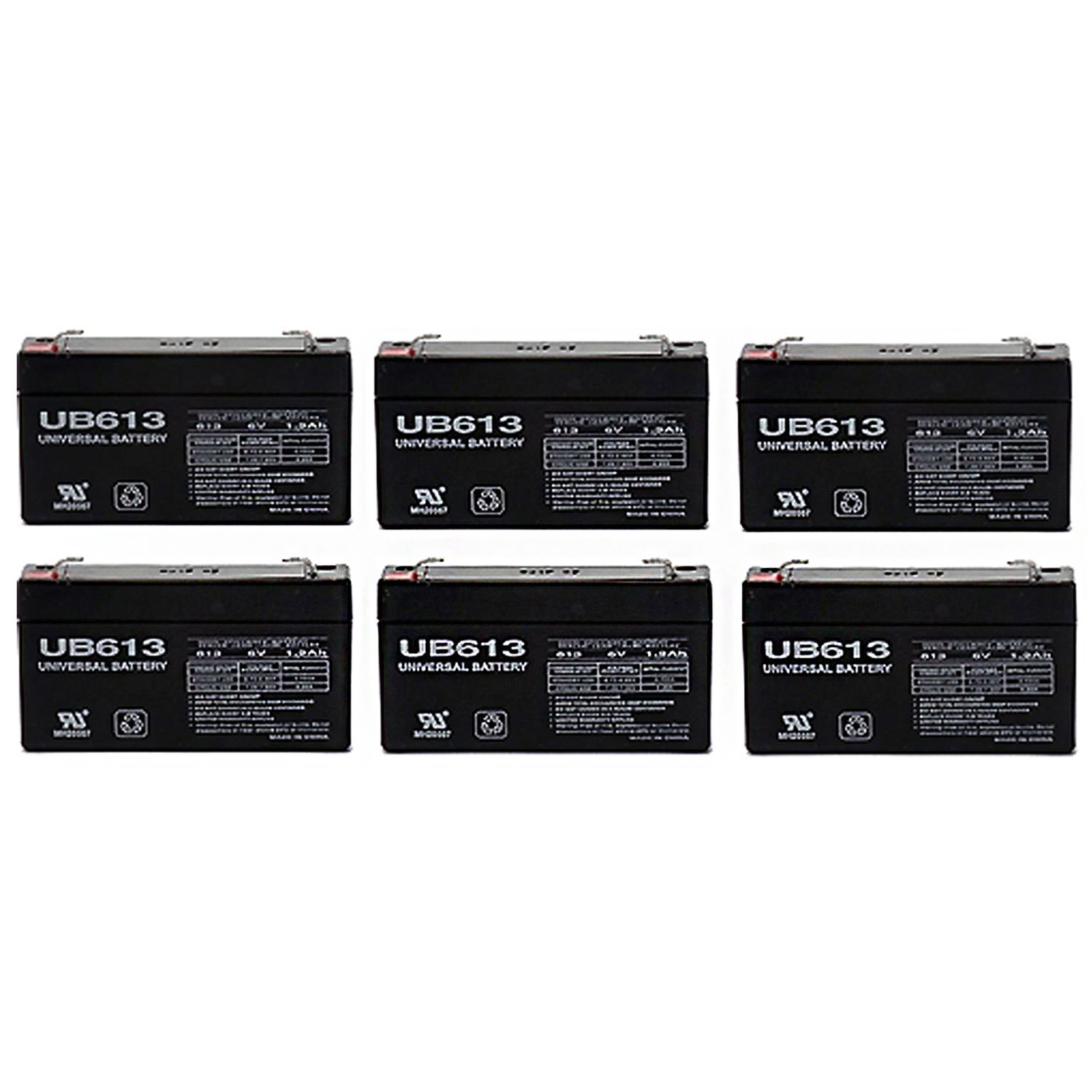 AJC Battery Compatible with Panasonic LC-R061R3P 6V 1.3Ah Sealed Lead Acid Battery 