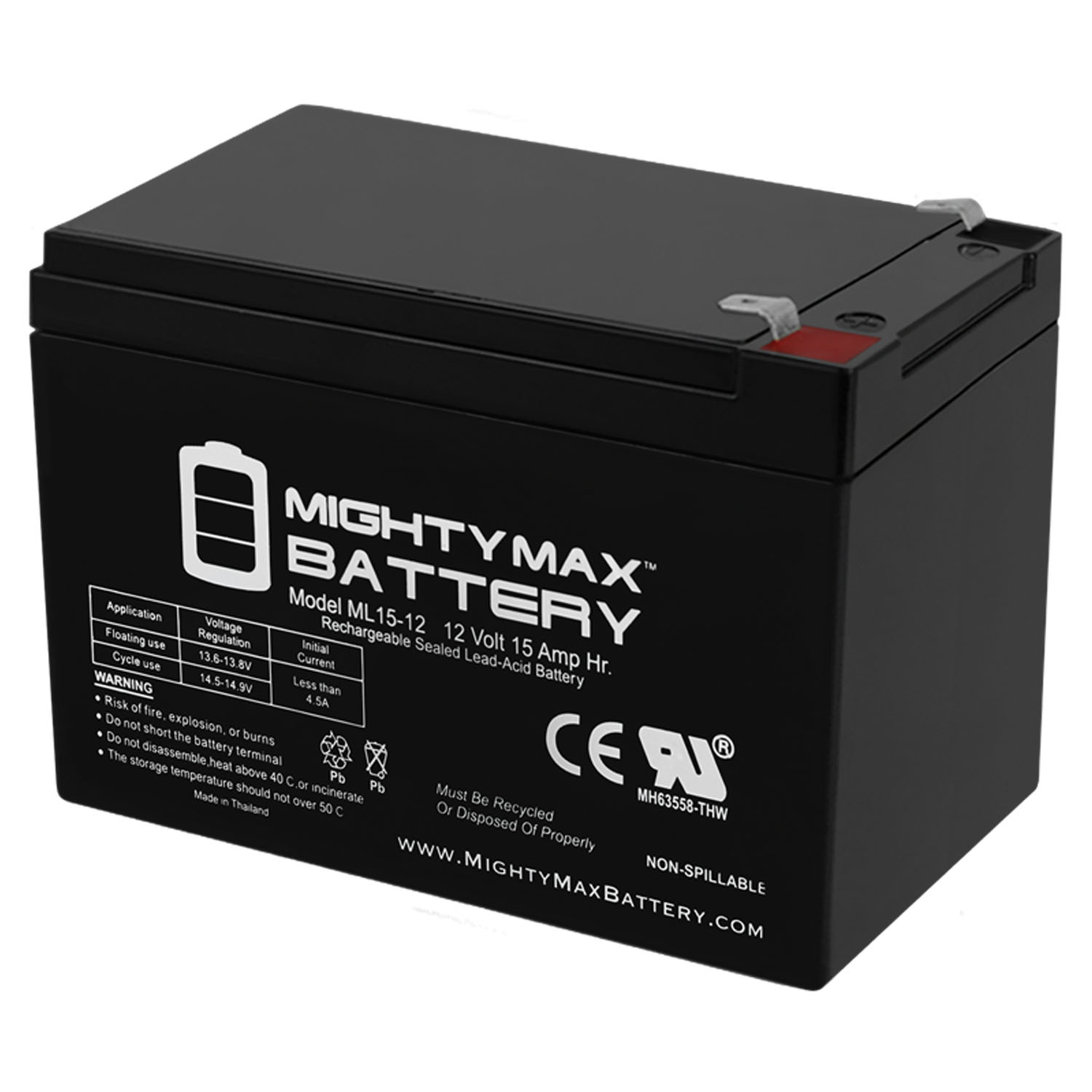 12V 15AH F2 Replacement Battery for Solar applications