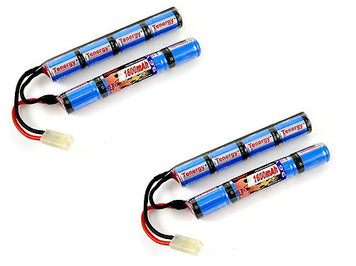 9.6v 1600mAh NiMH BUTTERFLY AIRSOFT BATTERY for GC16-DST - 2 Pack