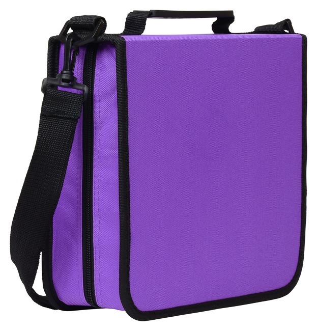 CD Case for Car, 288 Capacity, Hard Case and Lightweight, Purple