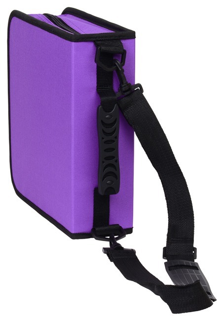 CD Case for Car, 288 Capacity, Hard Case and Lightweight, Purple