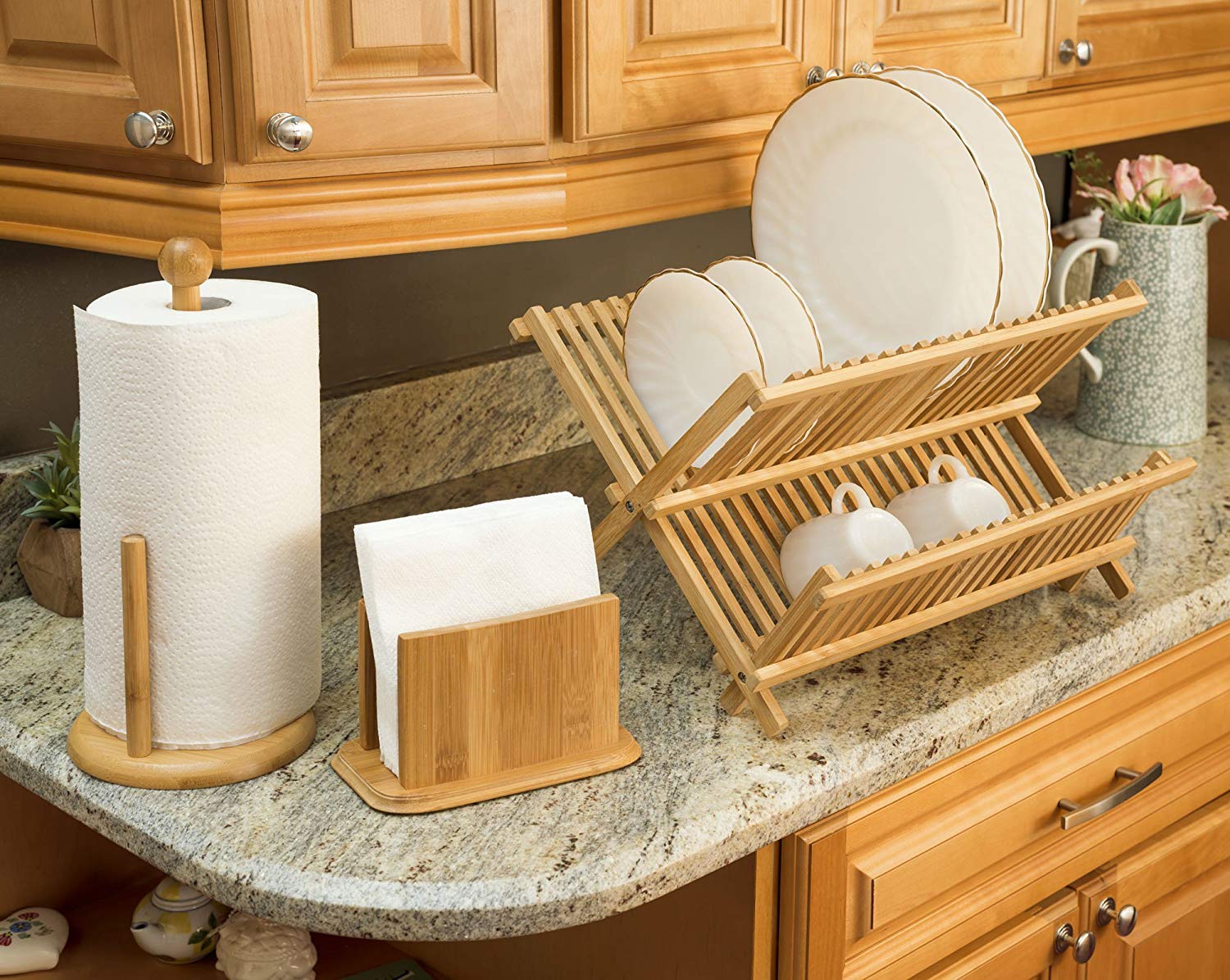 Home Basics Napkin Holder, Bamboo