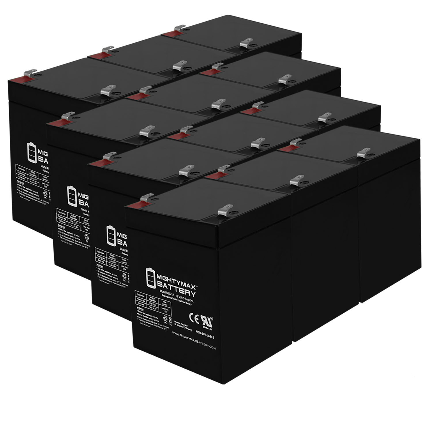 12V 5AH SLA Replacement Battery for Dorcy Spotlight 41-1067 - 12 Pack