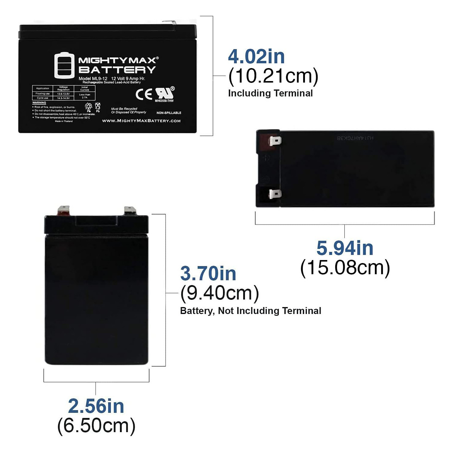 ML9-12 - 12 VOLT 9 AH SLA BATTERY INCLUDES 12V CHARGER