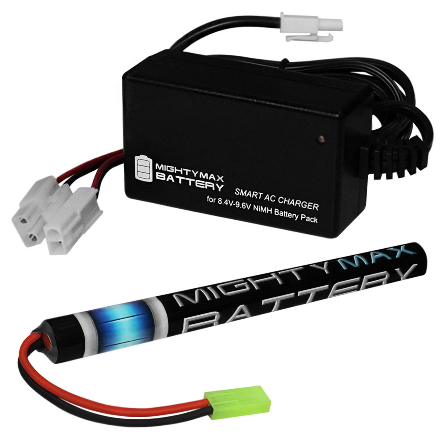 8.4V NiMH 1600mAh Stick Pack Mini Battery + 8.4V-9.6V NiMH Smart Charger