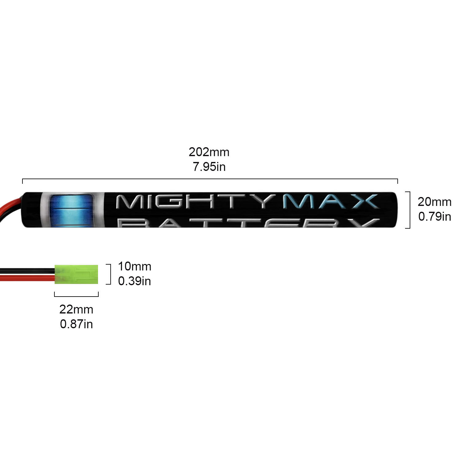 8.4V NiMH 1600mAh Stick Pack Mini Battery + 8.4V-9.6V NiMH Smart Charger