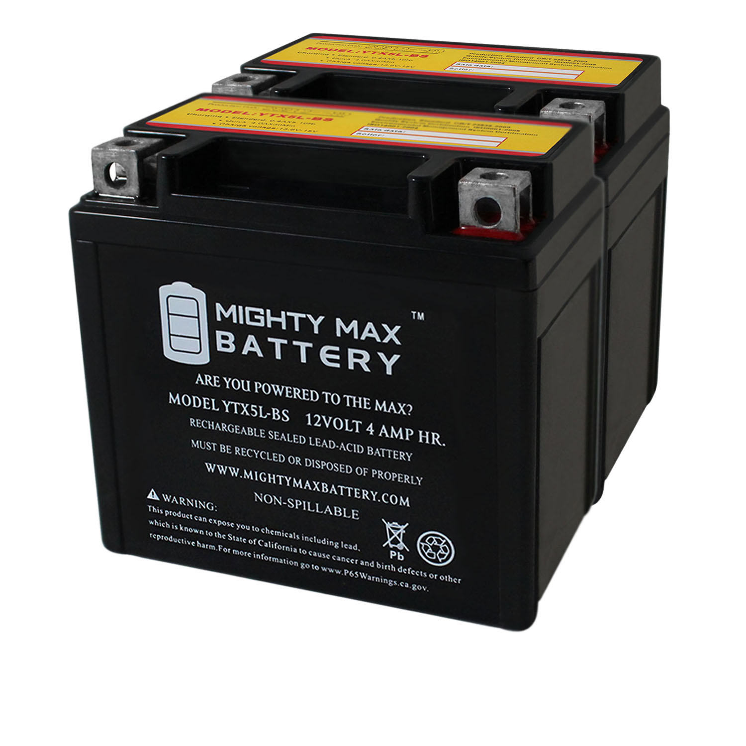 YTX5L-BS Replacement Battery Compatible with Feather Weight YTX5L-BS - 2 Pack