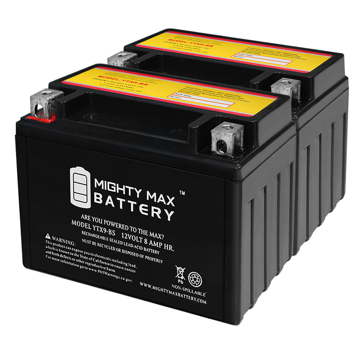 YTX9-BS Replacement Battery compatible with KTM XC-W 400CC 2009 - 2 Pack