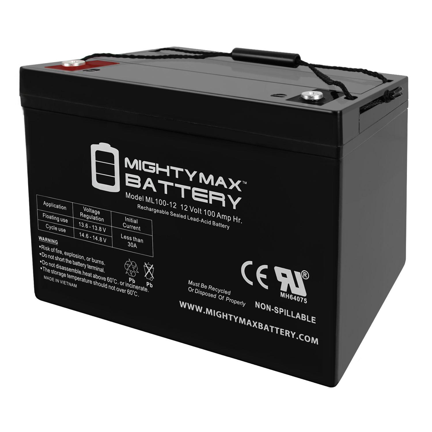 12V 100Ah Replacement Battery compatible with Minn Kota Trolling Motor Power Center