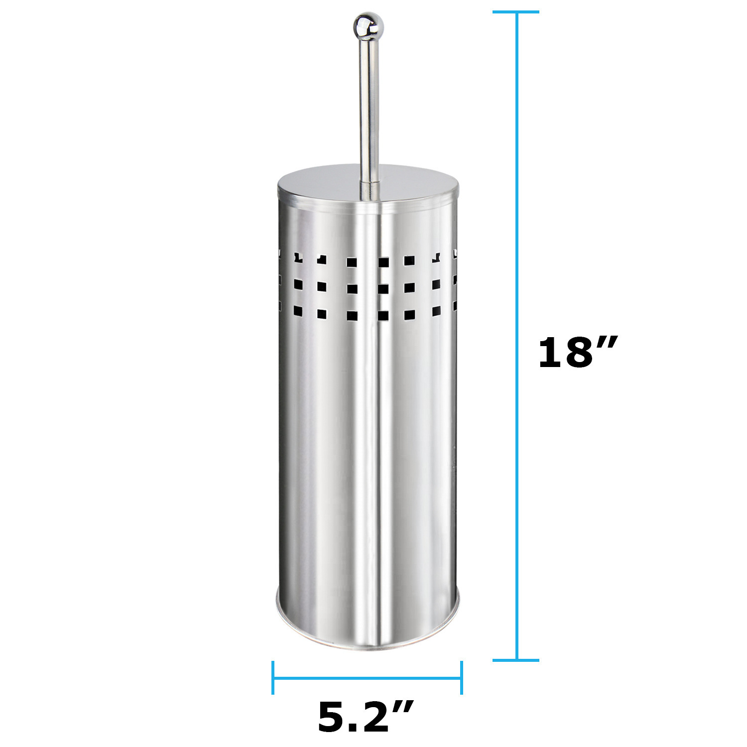 Toilet Plunger with Holder for Bathroom, Multi Drain Suitable also for Bathtubs, Quick Dry, Chrome