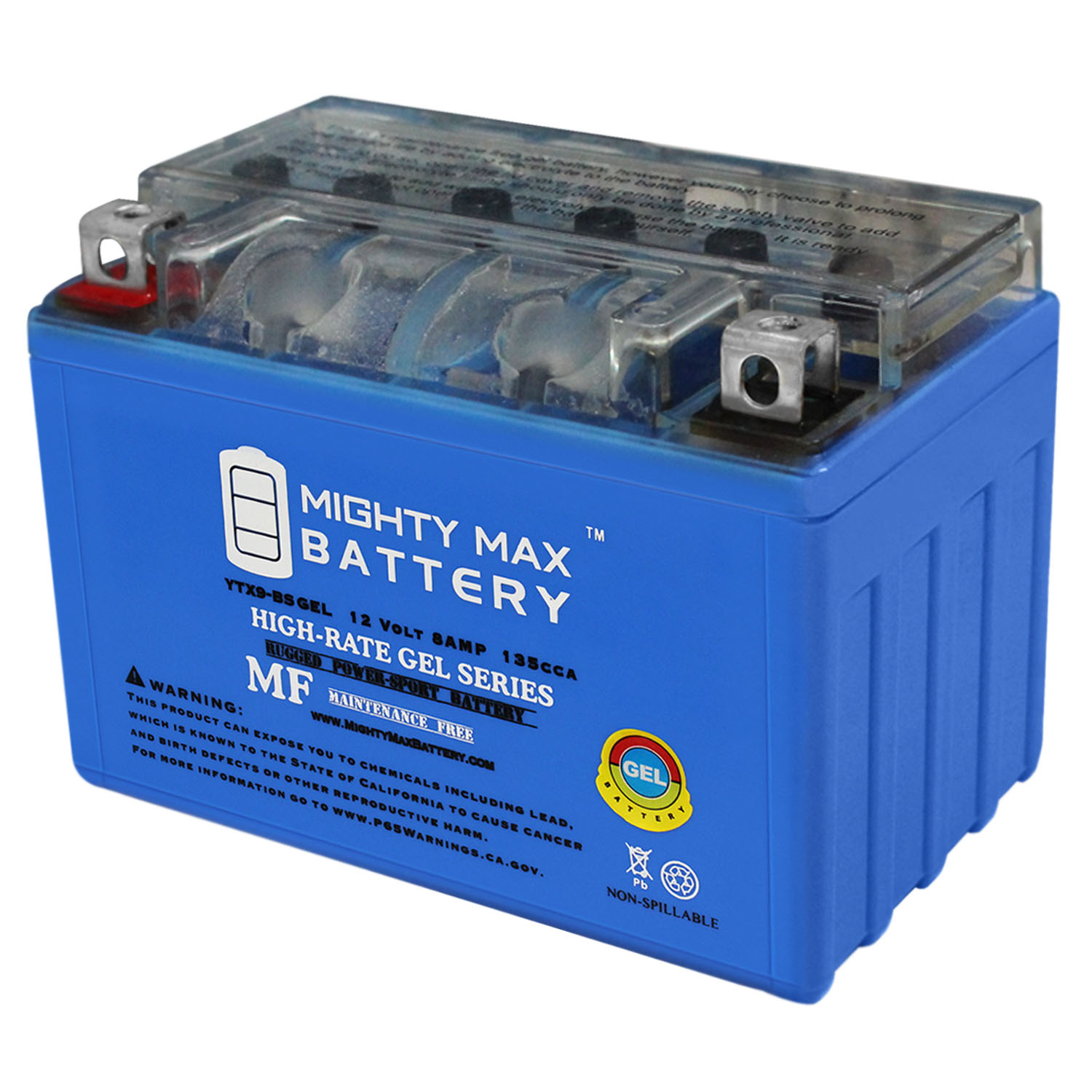 YTX9-BS GEL Replacement Battery Compatible with WPS MBTX9U-BS