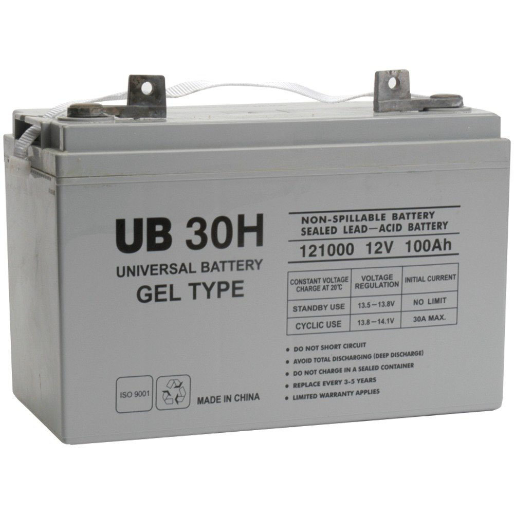 12v 100ah (Group 30H) Gel Type Battery for YAKea R100 Solar Generator