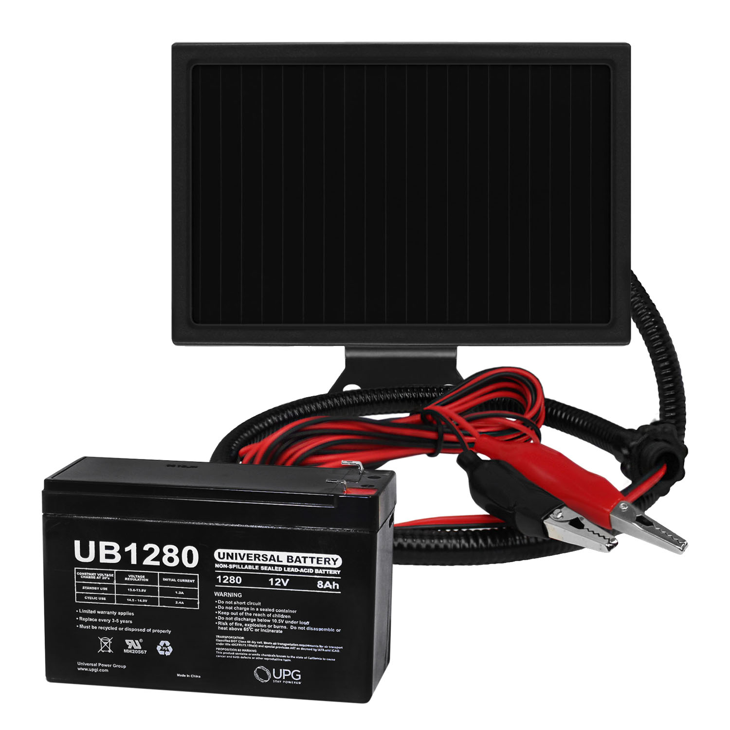 UB1280 12V 8AH Replacement for CSB GC1272 + 12V Solar Panel Charger