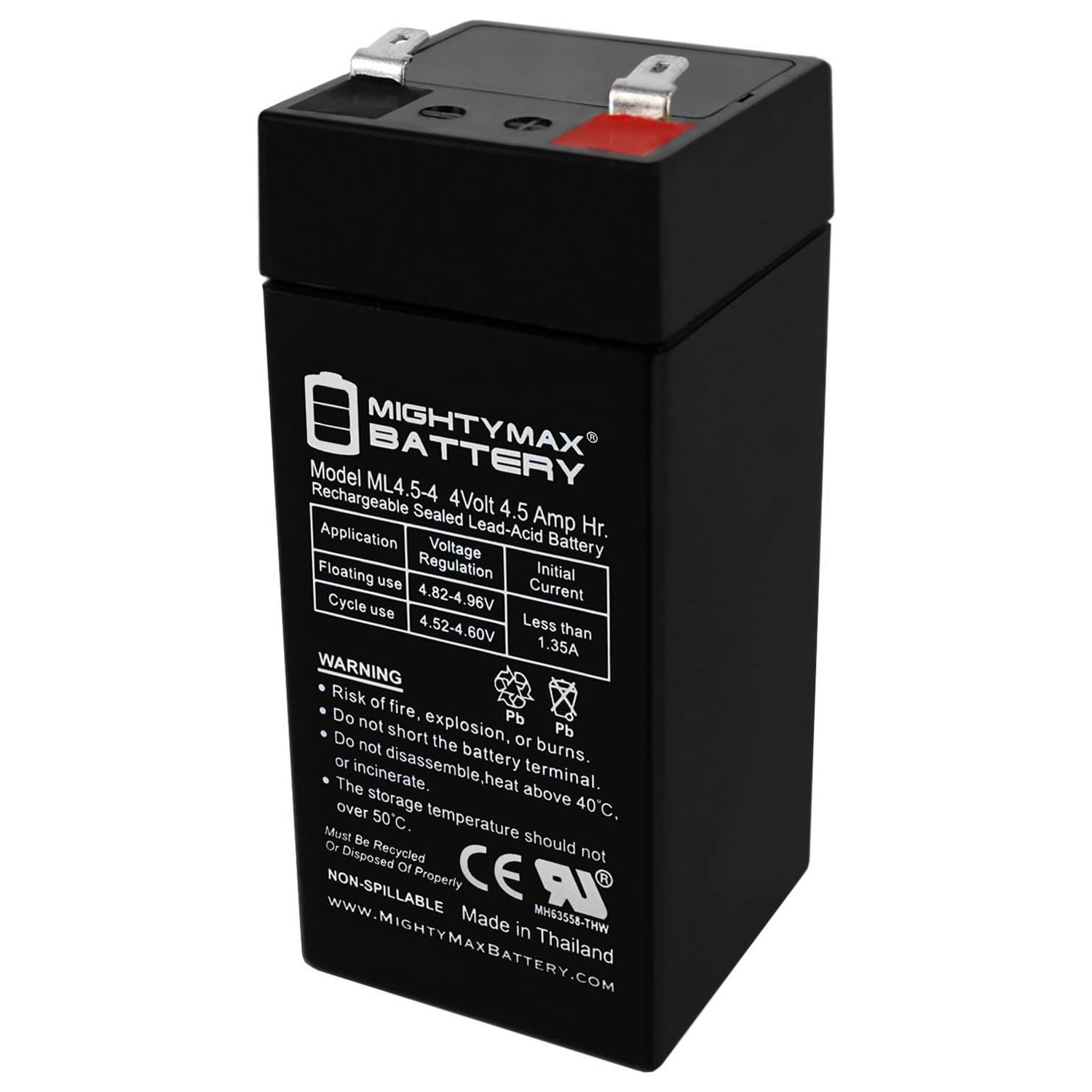 4 Volt 4.5 Ah SLA Replacement Battery for Trio Lightning TL930002