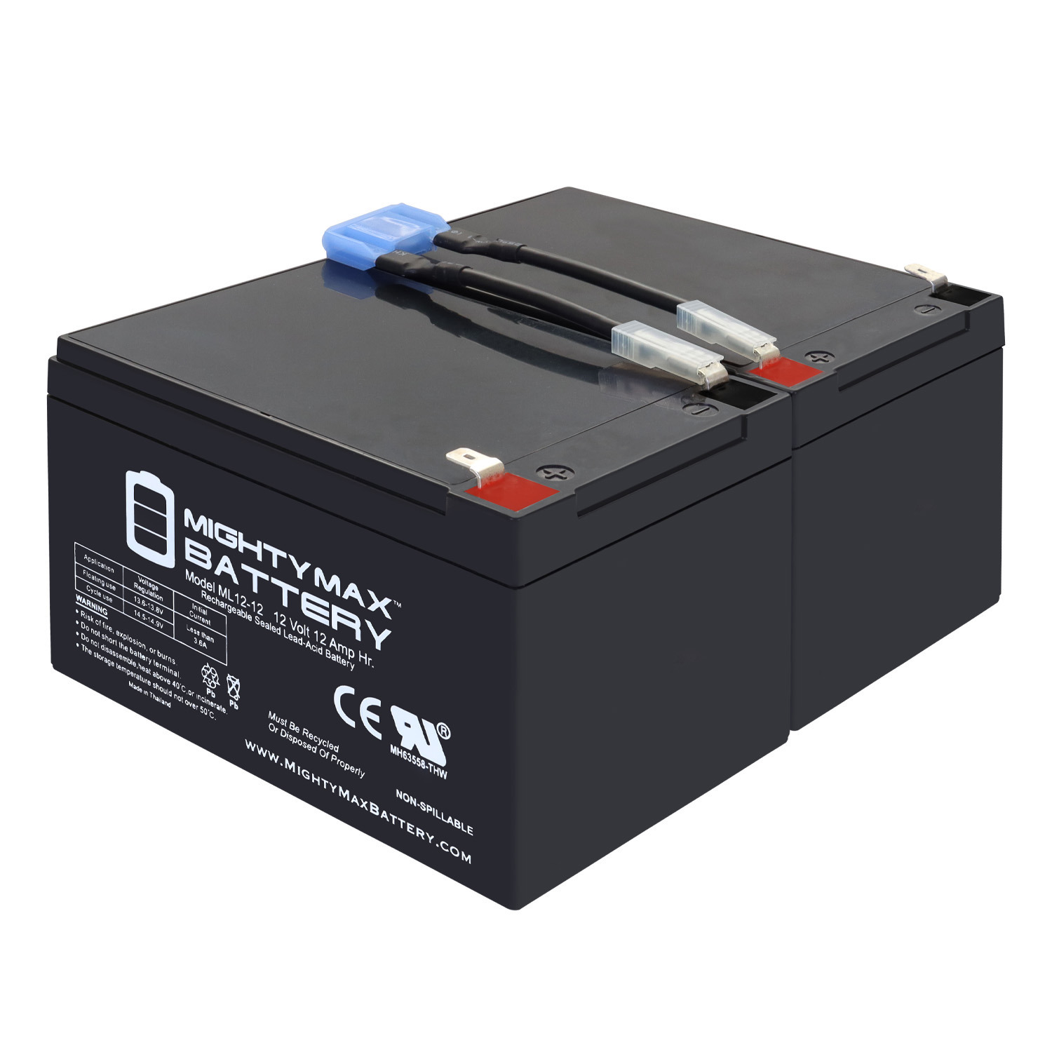 RBC6 UPS Complete Replacement Battery Kit for APC BackUPS Pro 1000