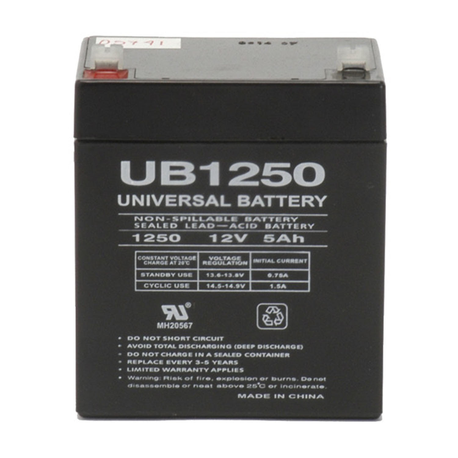 12V 5AH Battery Replacement for Eagle Picher CFM12V46 + 12V 1Amp Charger